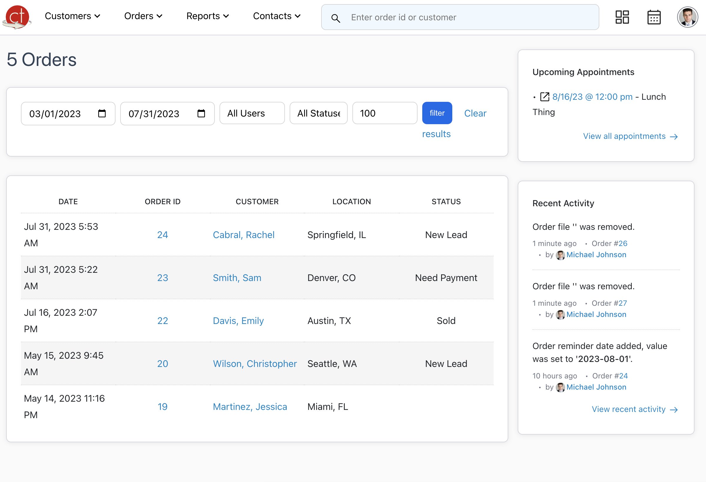 A screenshot of the Control Panel.